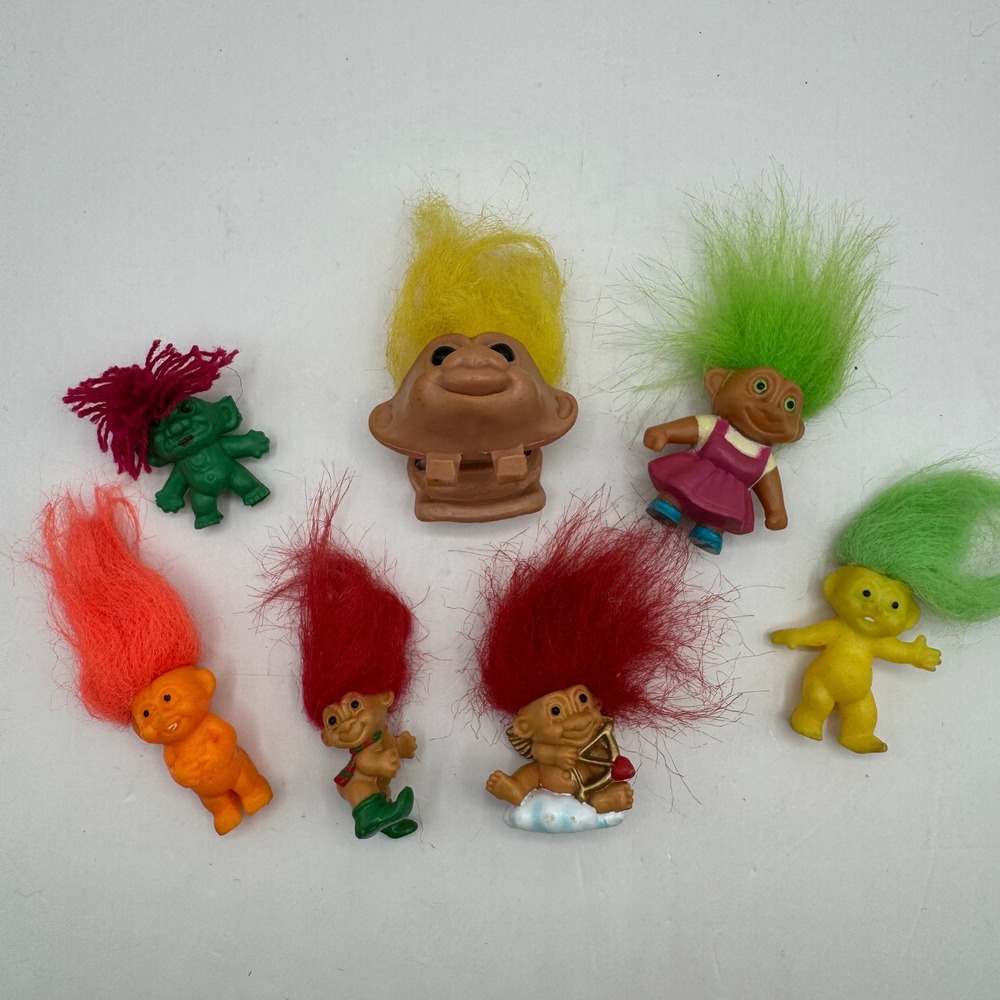Russ Troll Doll Lot Kids Trolls Vintage‎ 90s Cupid Clip Figures Pencil Toppers